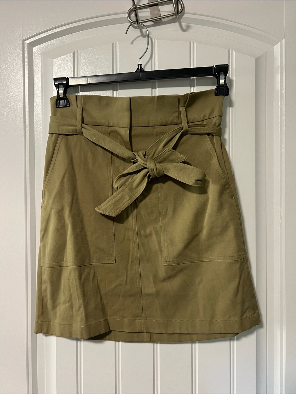 RW&CO. Olive Tie-Waist A-Line Skirt